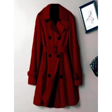 Imagem de Sobretudo Feminino Manga Longa Paka Peaky Blinders, Marsala, G