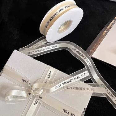 Imagem de Fita de organza transparente elegante de 2,5 cm, fita de felicidades para fazer laços, embrulho de presente, decoração de Natal, 40 jardas/rolo