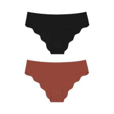 Imagem de Calcinhas De Cintura Baixa Em Seda Gelada Com Corte a Laser Para Mulhe