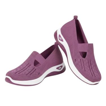 Imagem de Tênis Ortopédico Feminino Flexível e Confortável – Casual, em Malha Respirável, Fácil de Calçar, Nº 36