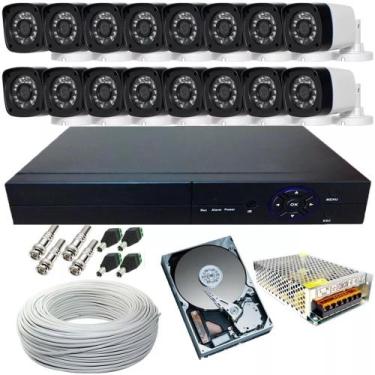 Imagem de Cftv Kit 16 Câmeras Infra 20 Metros Dvr Multi Hd - Completo - Xmeye