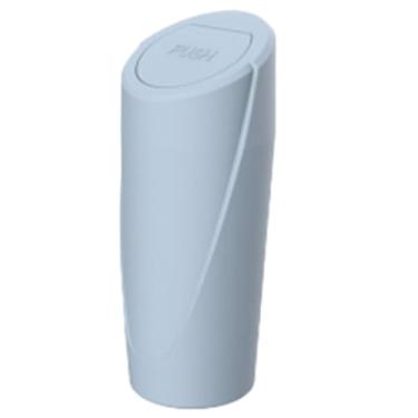 Imagem de DimyFew Lixeira de Carro com Porta-copos, à Prova de Vazamentos, Lixeira de Carro Impermeável com Tampa para Caminhão, Casa, Escritório E SUV, azul, Tamanho real