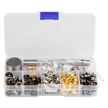 Imagem de TARSHYRY Mini Kit de Ilhós de Metal de 2 Mm, Ilhós de Cobre Com Caixa de Armazenamento de Ferramentas de Instalação de 3 Peças, Pequenos para Sapatos, Roupas, Artesanato, Bolsas, (metal)