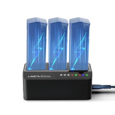 Imagem de LIMETA Mavic Série 3 - Carregador inteligente de 200 W - hub de carregador rápido paralelo de três canais para baterias USB - para controle remoto DJI RC Pro Plus/RC Pro/RC/N1