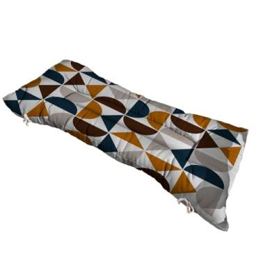 Imagem de Almofada Futon 120 cm x 40 cm para cadeira e banco estampada - Varias Estampas - Futon grande Moderna(geometric inverno)