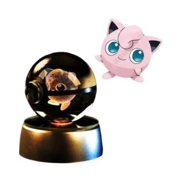 Imagem de Lâmpada Noturna 3D Pikachu Gengar Mewtwo Estátua De Bola De Cristal Po