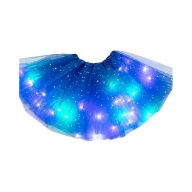 Imagem de Saia De Tule Com Luz LED Para Mulheres, Mini Tutu Curto Para Fantasia 