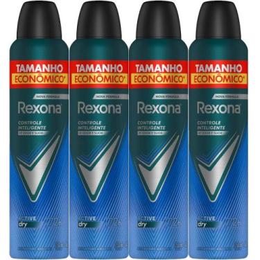 Imagem de Kit Desodorante Antitranspirante Aerosol Rexona Active Dry 72 horas 25