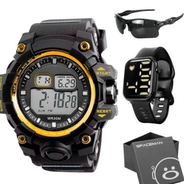 Imagem de Kit Relógio Masculino Prova D`Água + Óculos Presente
