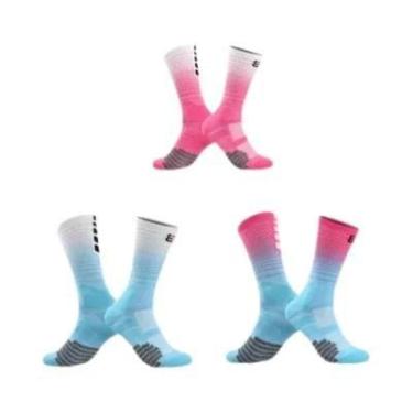 Imagem de Meias De Compressão Pretas Para Homens, Respiráveis, Longas, Para Cami