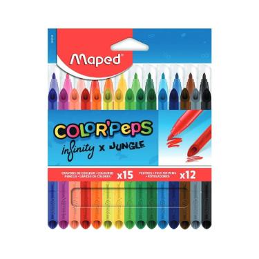 Imagem de Conjunto de Lápis de Cor Color’Peps Infinity + Hidrocor Jungle - Maped