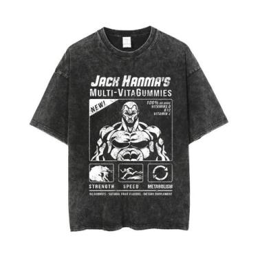 Imagem de Camiseta Masculina Oversize Anime Baki Haman Harajuku Vintage 100% Alg