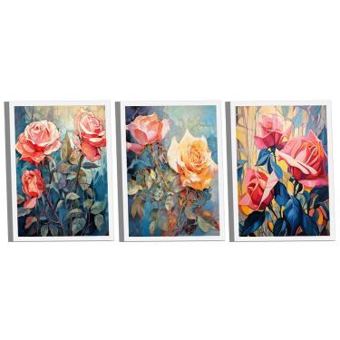 Imagem de Conjunto De Quadros Trio Flores -- Br Artes