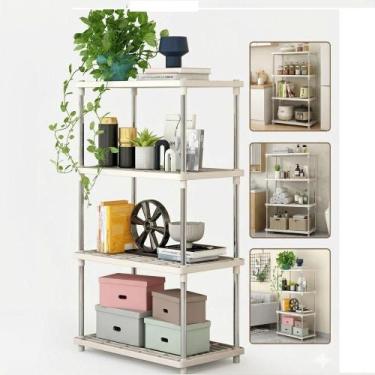 Imagem de Estante Organizadora 4 Prateleiras  Multiuso para Quarto, Cozinha, Ban