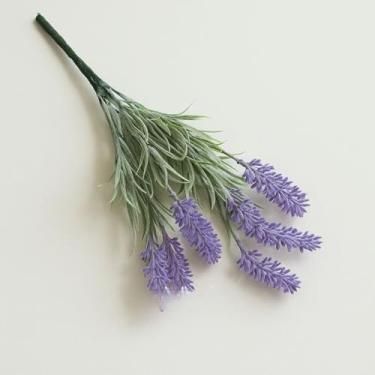 Imagem de Kit 6 Buquês de Lavanda Artificial Roxa 30cm | Flores Decorativas Realistas para Vasos, Arranjos e Eventos(5 UNIDADES)