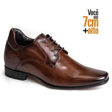 Imagem de Sapato Social Couro Rafarillo Masculino Cadarço Salto 7cm-Masculino