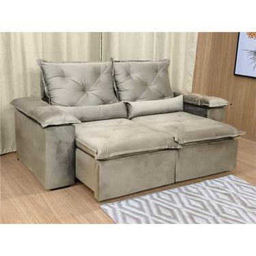 Imagem de Sofá Retrátil Reclinável 1,80 m Bege 201 Athenas