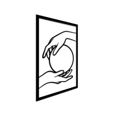 Imagem de Quadro Em Alto Relevo Para Sala Tema Mãos 6Mm - JABB