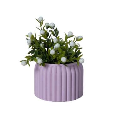 Imagem de Cachepot Rajado Mini - Adornos - Galanta, Rosa Soft