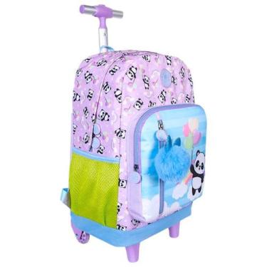 Imagem de Mochila Escolar com Rodinhas Alças Juvenil 16 College Panda Balão - Xe