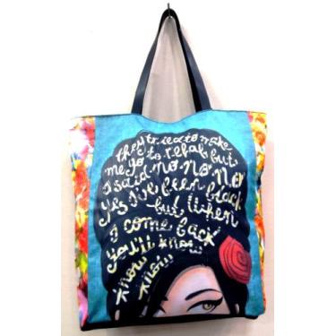 Imagem de Bolsa Amy Winehouse Sacola Ecobag Lateral Floral - DB