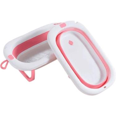 Imagem de Banheira Para Bebê Retrátil 30l 74x45x16cm Rosa
