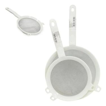 Imagem de Kit 2 Peneiras Coador Resistente 17cm E 21cm Tela Fina Inox - FRIGOPRO
