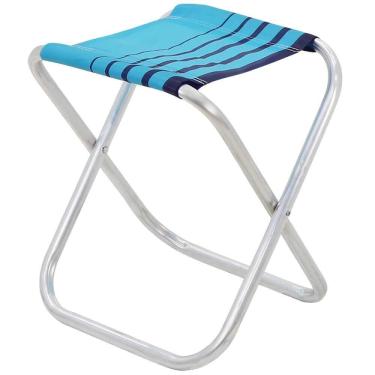 Imagem de Banqueta de Praia Tramontina Fiji em Alumínio com Assento Azul Cristal e Azul Escuro 92900302