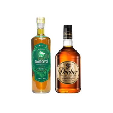 Imagem de Kit Conhaque Dreher Gengibre 900ml + Cachaça De Jambu 700ml