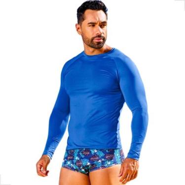 Imagem de camisa masculina térmica manga longa proteção solar uv malha fria cami