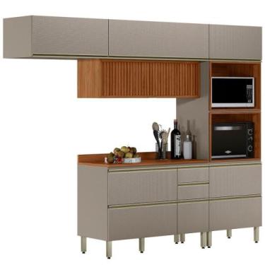 Imagem de Cozinha Modulada 4 Pecas 270 cm Ripado DP2704 Demartez - Demartêz, Nog