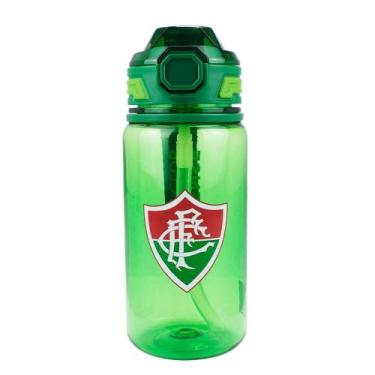 Imagem de Garrafa Plástico Com Canudo 650ml - Fluminense - Mileno