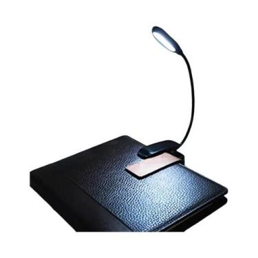 Imagem de Lâmpada De Livro LED Mini Portátil Com Bateria, Flexível E Com Clip Pa