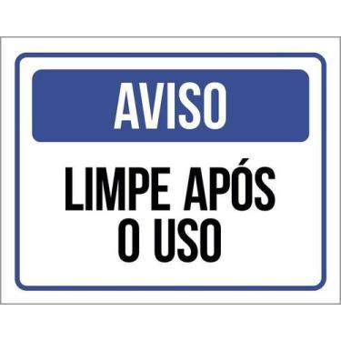 Imagem de Kit 3 Placa Acm De Aviso Limpe Após O Uso 18X23 Branco - Sinalizo