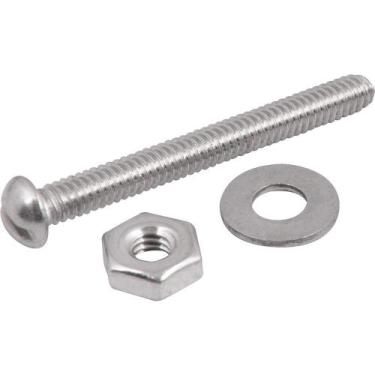 Imagem de Parafuso Máquina Inox Cabeça Redonda, 5/32" x 1", com Porca e Arruela 