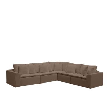 Imagem de Sofá Modular Rivieira 280cm Linho - Meu Estofado