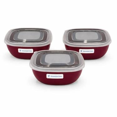 Imagem de Conjunto de Potes Mixcolor 3Pçs 300ml 25098701 - Tramontina