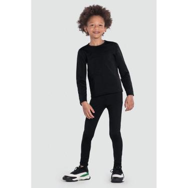 Imagem de Calça legging infantil unissex térmica pesada Brandil-Preto