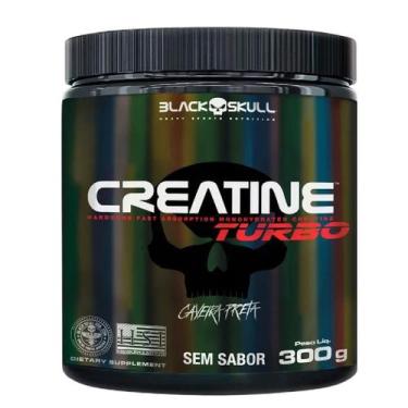 Imagem de Creatina Turbo Monohidratada Sem Sabor 300g Black Skull