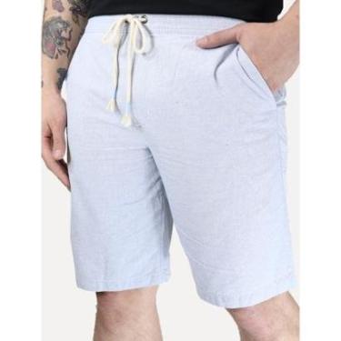 Imagem de Bermuda Aramis Masculina Pinpoint Elástico Azul Claro Mescla-Masculino