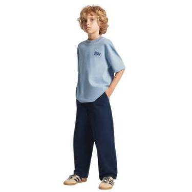 Imagem de Calça Infantil Hering Reta Em Sarja Azul-Masculino