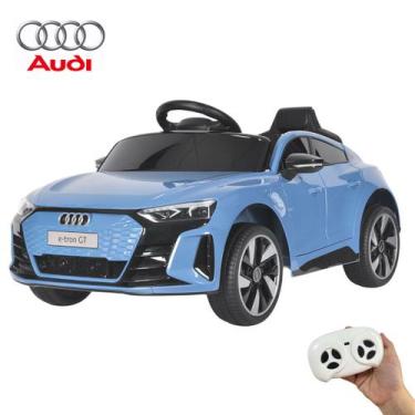 Imagem de Carrinho Elétrico Mini Audi E-tron Gt 6v Infantil Azul Bw273 Importway