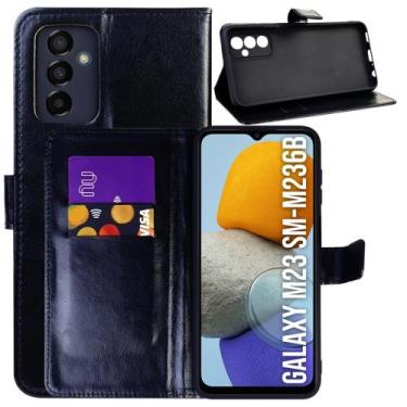 Imagem de Capa Carteira + Película Vidro Compativel Para Samsung Galaxy M23 (Pre