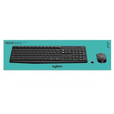 Imagem de Kit Teclado E Mouse Logitech Mk235 Sem Fio Preto