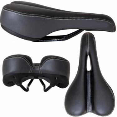 Imagem de Selim Velo Plush VL-3112 com cavidade preto e cinza