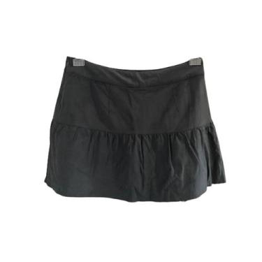 Imagem de Saia Jersey Leather Franzido Ellus, Cinza, G