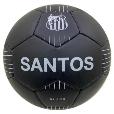 Imagem de Bola De Futebol De Campo Black Santos N5 - SPORTCOM, Preto