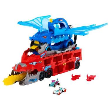 Imagem de Playset Supertrailer de Dragão Hot Wheels City - Mattel 4 Peças