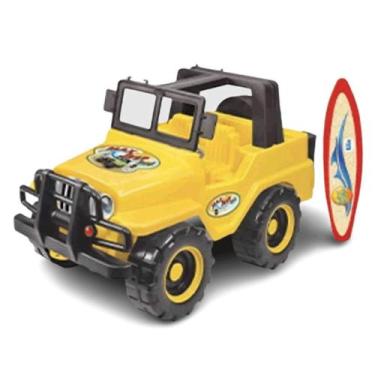 Imagem de Brinquedo Infantil Carrinho Jipe Amarelo com Prancha de Surf - Tilin -