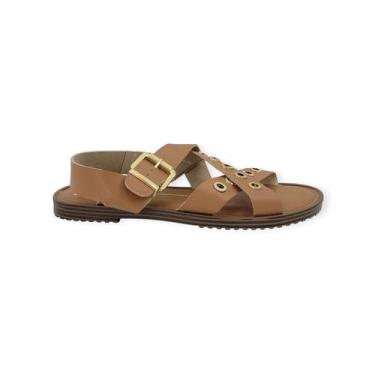 Imagem de Rasteira Fechada Casual Moleca Feminino Adulto Ref. 5555.203, Caramelo